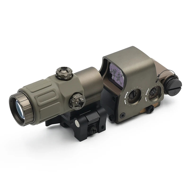 Holy Warrior EXPS3 Holographic Red Dot Sight with G33 3X Magnifier with Fast Optic Riser and FTC Mount Combo with Full Markings