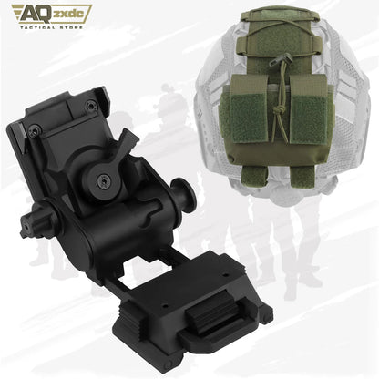 Airsoft Helmet Set with Rail 3.0 Adjustable Chin Strap/Protective Ear Side Cover/Night Vision Mount and Helmet Battery Pouch
