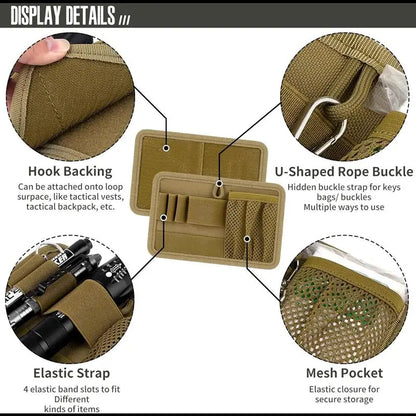 AQzxdc Tactical Bag Insert Modular Organizer Utility Admin Pouch Hook Fasteners, Modular Pack Insert Organizer