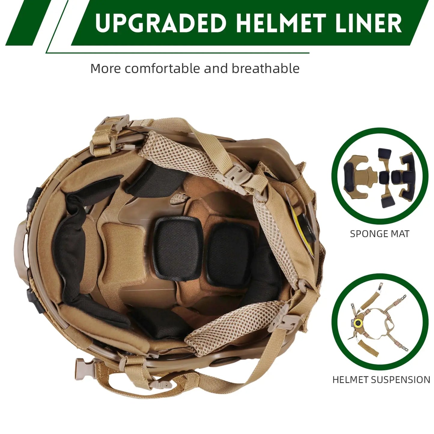 AQzxdcAdjustable Tactical Helmet Set with Counterweight Pouch & Cover for Airsoft, Cosplay, Military Gear Paintball War Game