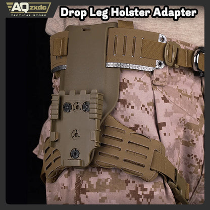 AQzxdc Drop Leg Adapter Mid-Low Ride Holster Adapter Universal Belt Loop Receiver Mounts with Molle Strap Leg Shroud