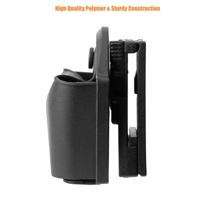 AQzxdc Open Top Handcuff Case Quick Release Cuff Holster Chain & Hinged Handcuff Holder Sheath Carrier for Duty Belt MOLLE Vest