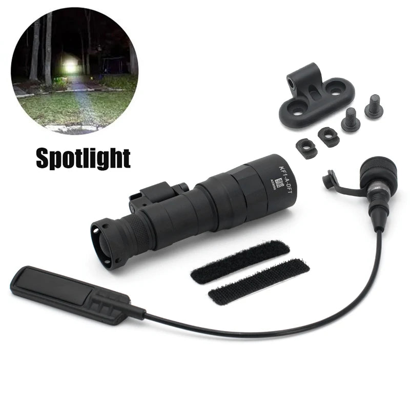SOTAC M640DFT/M340DFT Tactical Flashlight Scout Light Turbo Spotlight Floodlight Version Fit 20mm Rail Airsoft Rifle Accessories