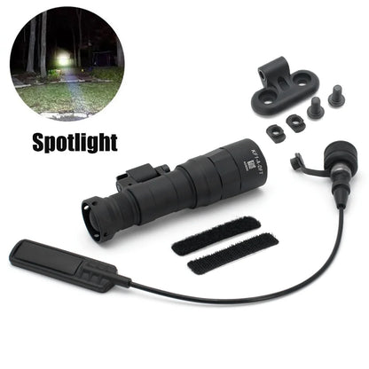 SOTAC M640DFT/M340DFT Tactical Flashlight Scout Light Turbo Spotlight Floodlight Version Fit 20mm Rail Airsoft Rifle Accessories
