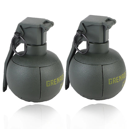 2 Pcs Tactical Grenade Model Toy, M67 Burst Grenade, Military Smoke Grenade Model, for Airsoft Paintball Hunting CS War Game