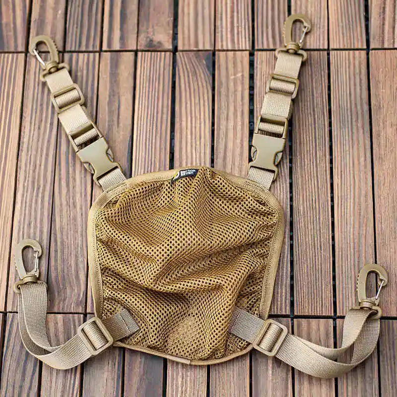 AQzxdc Tactical Helmet Mesh Cover - Outdoor Leisure Backpack Helmet Net Bbag Accessories for Helmet External Mount