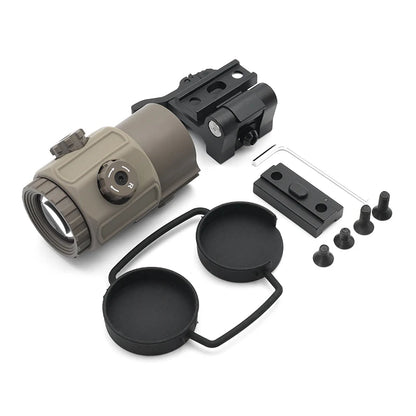 G43 Magnifier Sight 3X with Switch to Side Qick Detach QD Mount for Hunting and Airsoft Rifle Perfect Replica with Full Markings