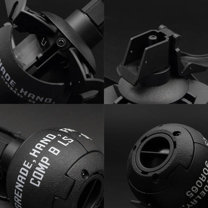 2 Pcs Tactical Grenade Model Toy, M67 Burst Grenade, Military Smoke Grenade Model, for Airsoft Paintball Hunting CS War Game
