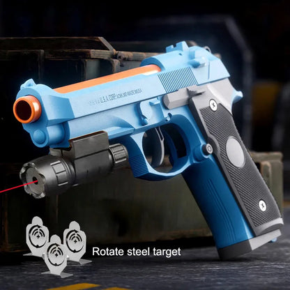 Shell Throwing Toy Gun Sig17 M9a3 Pistol With Target Laser Soft Bullet Airsoft Outdoor Sports CS Weapon for Children Gift