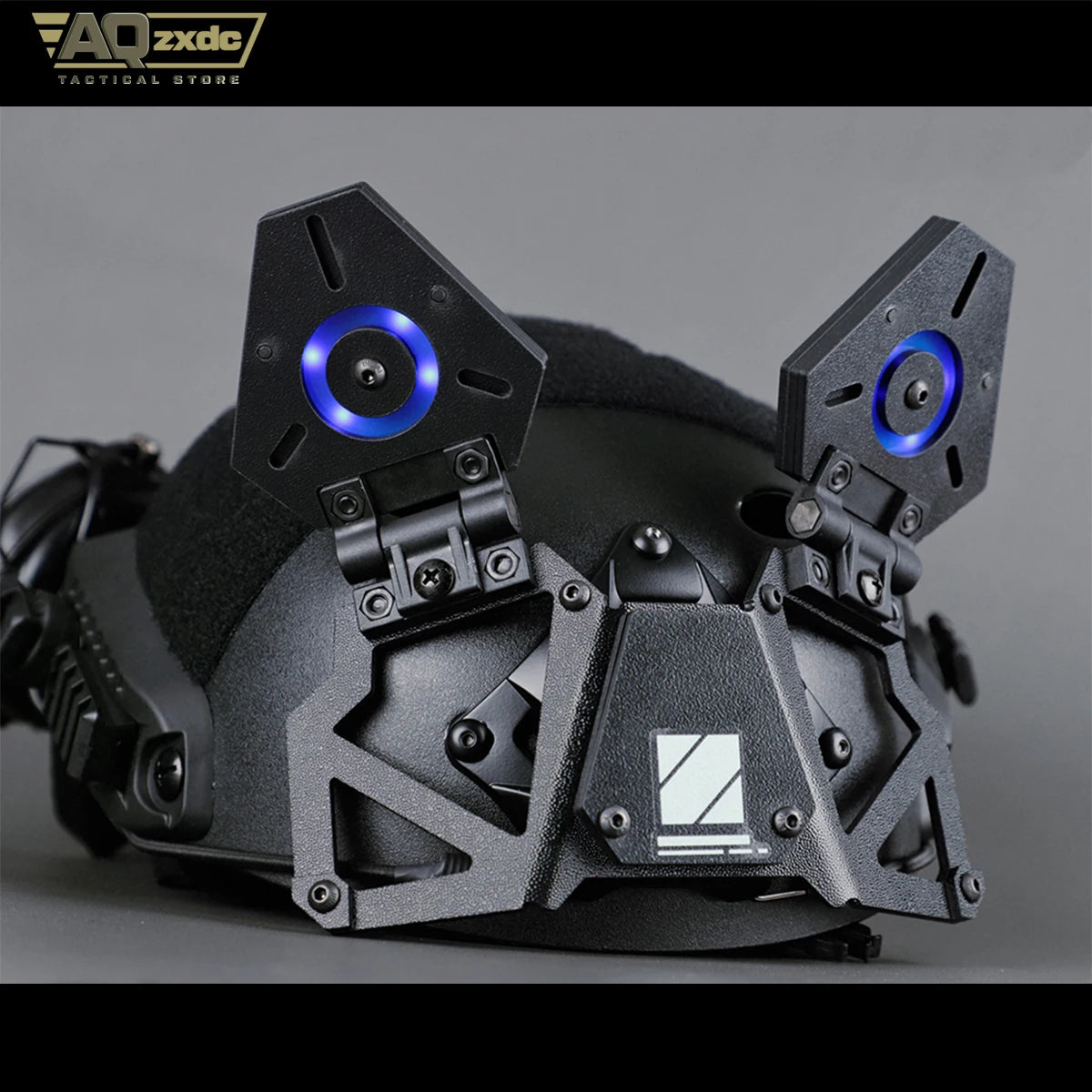 AQzxdc Tactical Helmet Colokai Cat Ear Ornaments HK416 Girls Frontline Chase COS Props for Airsoft Paintball Game CS Cosplay
