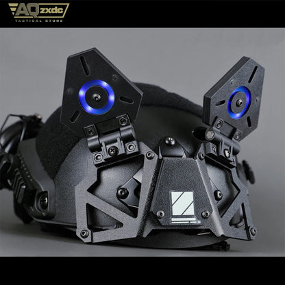 AQzxdc Tactical Helmet Colokai Cat Ear Ornaments HK416 Girls Frontline Chase COS Props for Airsoft Paintball Game CS Cosplay
