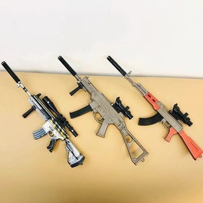30CM Rifle Model Alloy Mini AK47 M416 Pistol PUBG Jedi Toy Gun Fidget Toy Desktop Ornament for Boy Adults Chrismas Gift