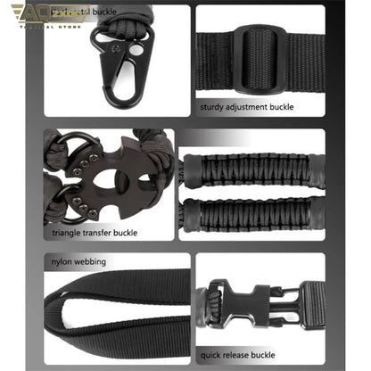 AQzxdc  Tactical Gun Sling 3 Point Bungee Airsoft Rifles Strap Belt Military Hunting Part Three Point Gun Strap for Airsoft Game