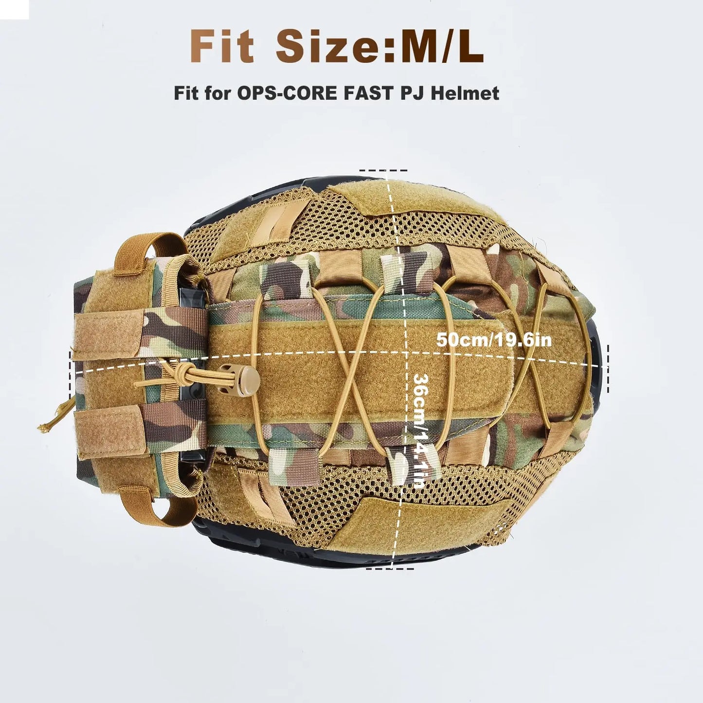 AQ Tactical Helmet Cover for Airsoft Helmet in Size M/L, MK2 Helmet NVG Battery Pack Case Counterweight Pouch Balance Weight Bag