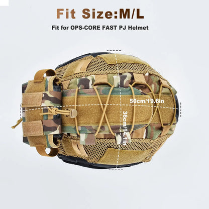 AQ Tactical Helmet Cover for Airsoft Helmet in Size M/L, MK2 Helmet NVG Battery Pack Case Counterweight Pouch Balance Weight Bag