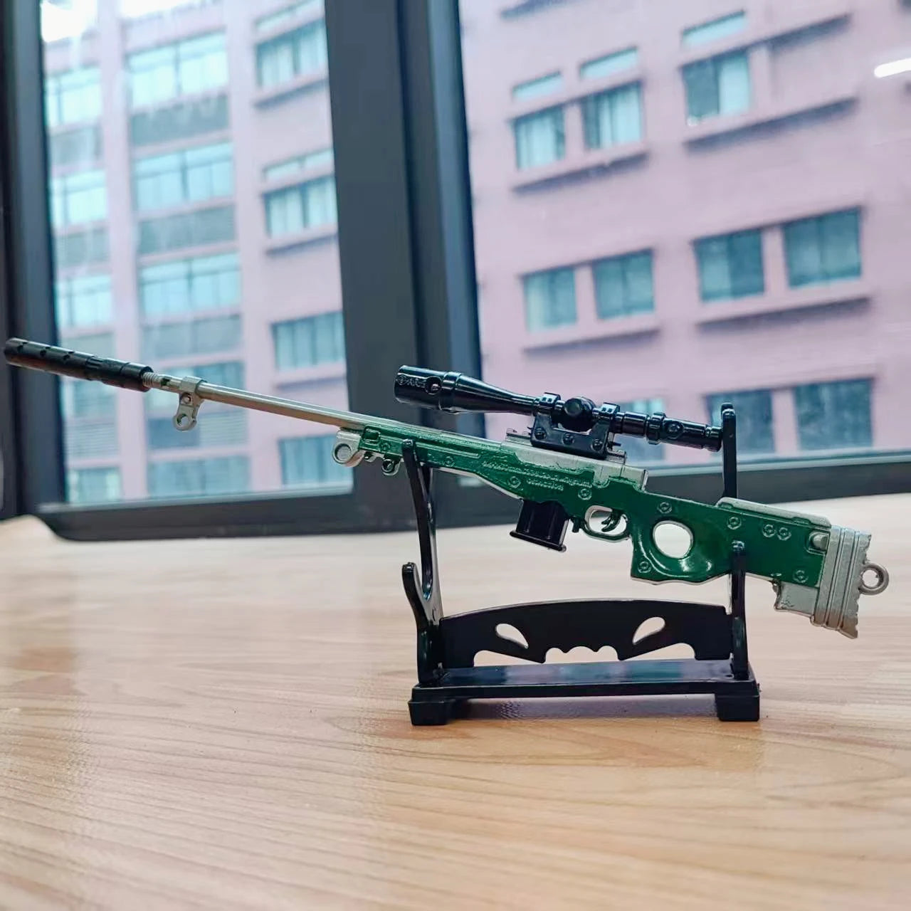 20cm AWM Mini Alloy Rifle Toy Gun Model Desk Decoration Crafts CS Adult Tactics Collection Gift for Boys