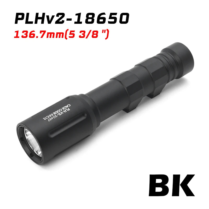 Tactical PLHv2 18350 18650 White LED Airsoft Rifle Hunting High Power Weapon Scout Flashlight with Original Markings