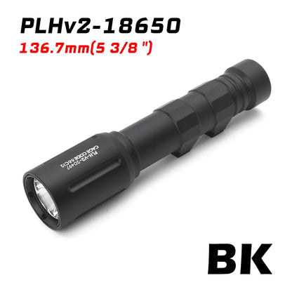 Tactical PLHv2 18350 18650 White LED Airsoft Rifle Hunting High Power Weapon Scout Flashlight with Original Markings