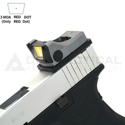 Tactial M1 Green/Red Dot Sight 3MOA with Full Original Markings Airsoft Optics with 20mm Rail and Universal Glock Mount Plate