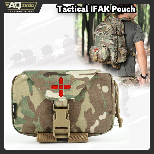First Aid Pouch for Outdoor Emergency Survival, Rip Away Medical Molle Belt Pouch Handle Bag, Tactical Attachments Trauma Bag