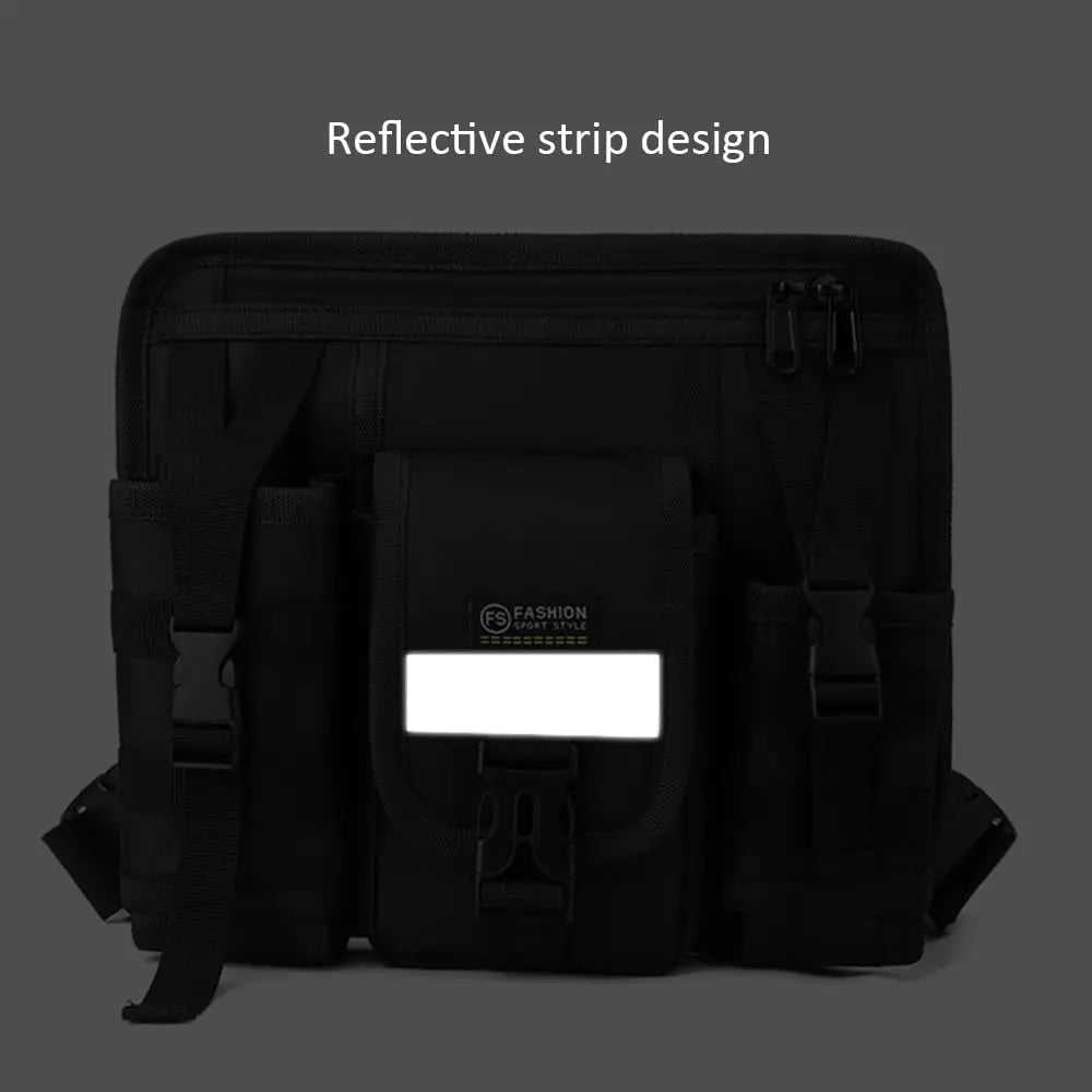 AQzxdc Outdoor Radio Chest Harness Chest Front Pack Pouch Holster Vest Rig for Two Way Radio Walkie Talkie