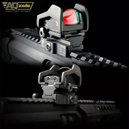 AQzxdc Tactical REX RMR Red Dot Reflex Sight Adjustable Mount Plate with SURF REX Mount, Fits 20mm Rail Rifle Gun