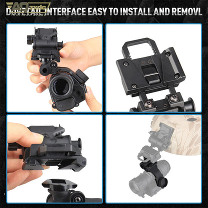 AQzxdc L4 G24 Mount and NVG J-ARM Adapter Fit for Helmet Adapter for Night Vision PVS-14 for Hunting (UK Standard Screw)