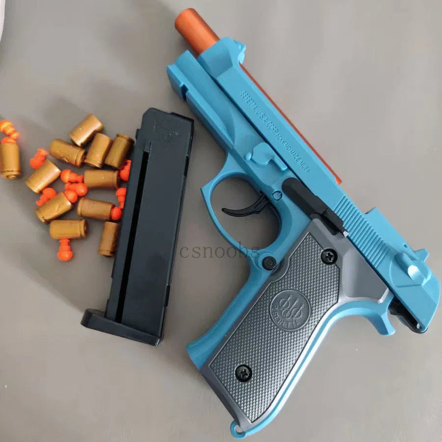 Shell Throwing Toy Gun Sig17 M9a3 Pistol With Target Laser Soft Bullet Airsoft Outdoor Sports CS Weapon for Children Gift