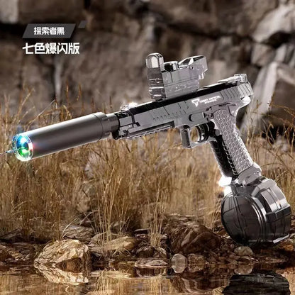 Electric Continuous Firing 2011 Water Gun Light Flashing Pistol Summer Outdoor Pool Spray Water Fights Gun for Adults Kids