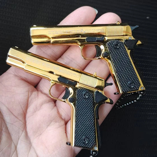 1:3 Alloy M1911 Pistol Model Miniature Detachable Toy Gun Keychain Backpack Pendant Decoration Gift For Boys Adult