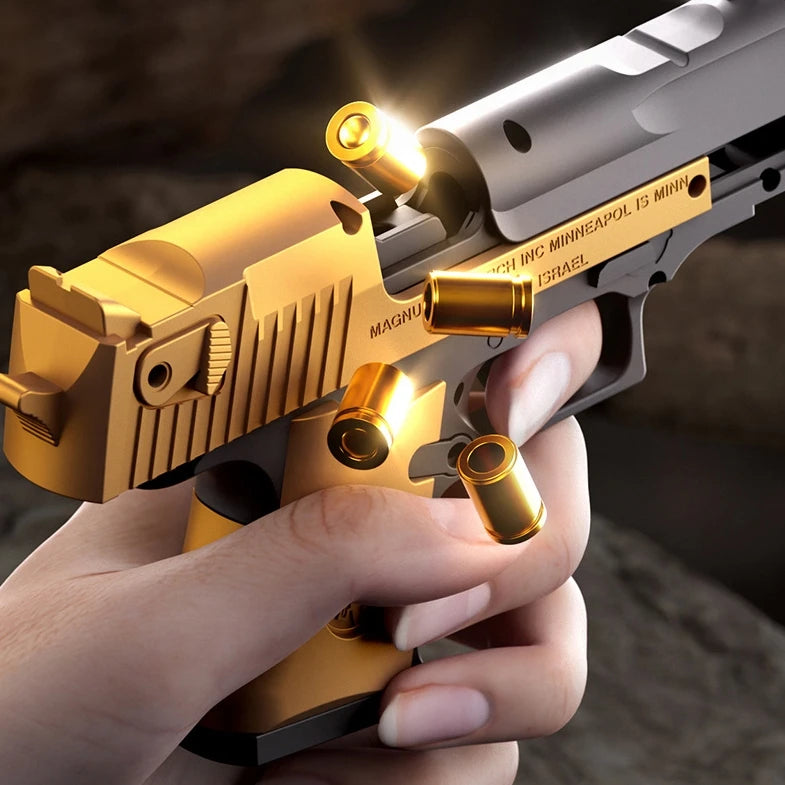 Mini Desert Eagle Gx4 Toy Gun Continuous Shell Ejecting Education Gun Soft Bullet Launcher BlowBack Airsoft Small Pistol