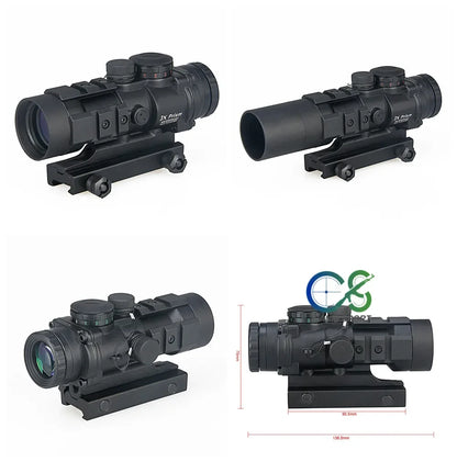 PPT 3X Hunting Scope 3x Prism Tactical Sight with Ballistic CQ Reticle HAMR 4x24 Riflescope Sniper Scope Airsoft Air Guns 1-0309