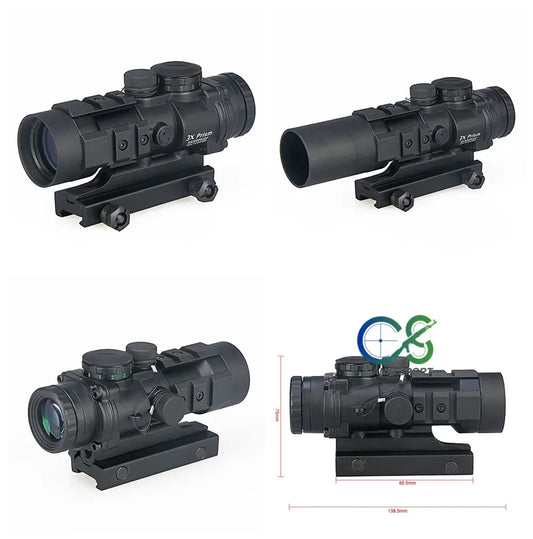 PPT 3X Hunting Scope 3x Prism Tactical Sight with Ballistic CQ Reticle HAMR 4x24 Riflescope Sniper Scope Airsoft Air Guns 1-0309