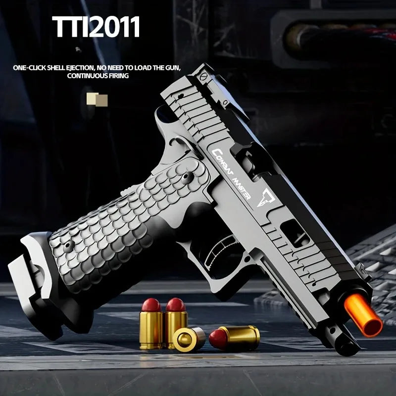 2011 Desert eagle Shell Ejecting Pistol Empty Hanging Toy Gun Sig17 Continuous Firing Soft Bullet Launcher Children Adult Gift