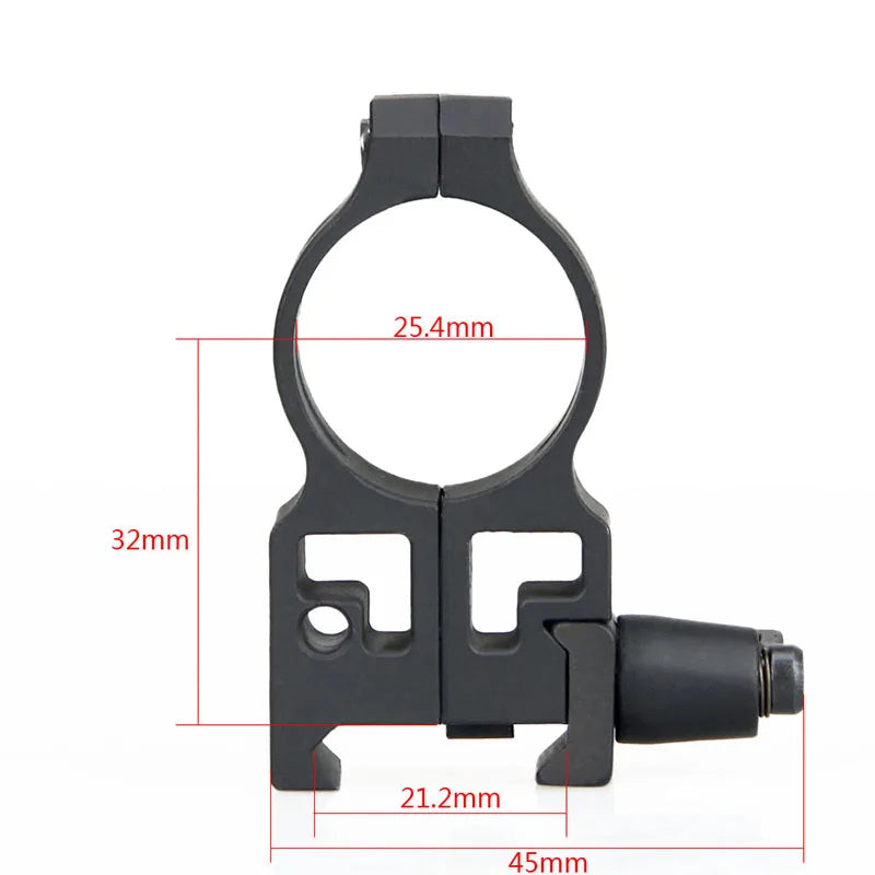 PPT Tactical 2PCS/Set Steel Quick Release Low Medium High Profile Mount 25.4mm 30mm Diameter Hunting Scope Ring for Outdoor