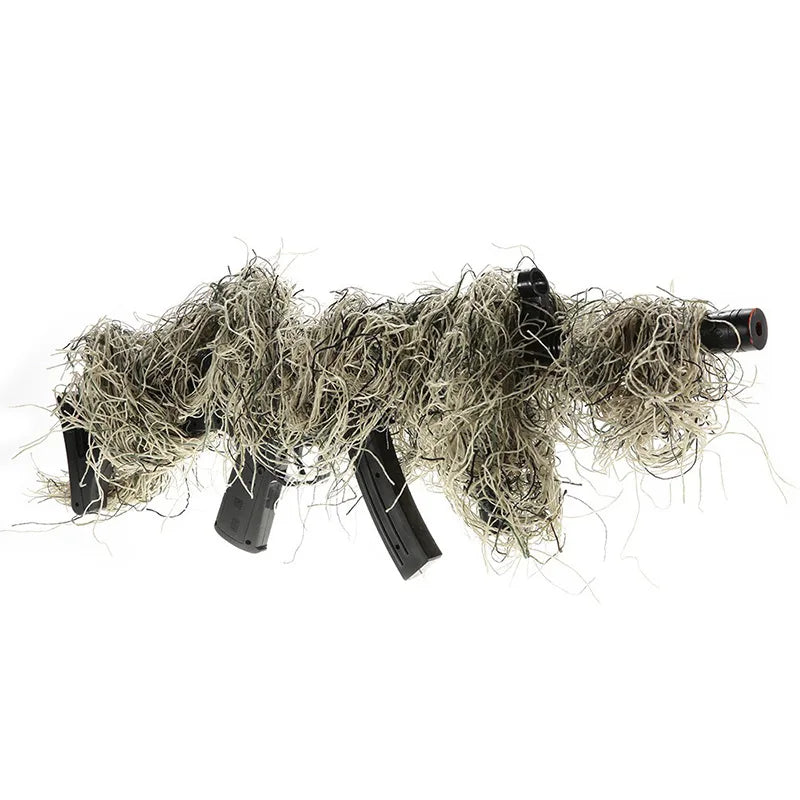AQzxdc Tactical Ghillie Rifle Cover Wrap Camo, w/Elastic Strap for Camouflage Hunting Rifle