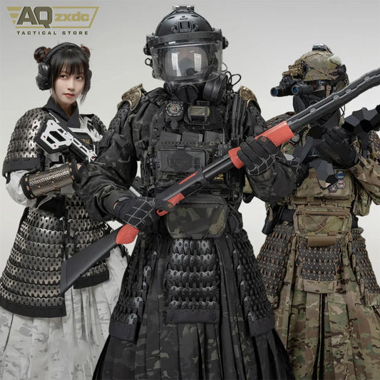 Camouflage Tactical Armored Skirt For Hunting Airsodt Shooting Flying Fish Suit Long Coat Tactical Chinese Style TAC Costume