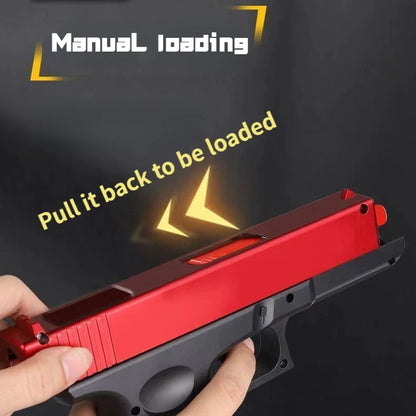 Soft Bullet Toy Pistol Lower Magazine Manual Gun With Laser Airsoft Pistol Outdoor Sports CS Weapon for Children Gift