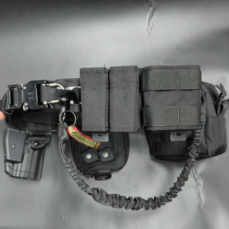 Tactical G17 Holster Belt Set with Triple Magazine Bag & Sundries Bag & Medical Bag & Gun Rope for Airsoft Paintball CS War Game