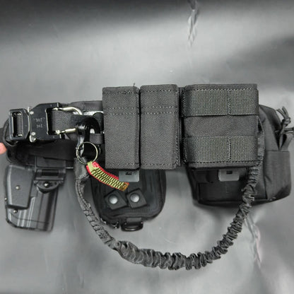 Tactical G17 Holster Belt Set with Triple Magazine Bag & Sundries Bag & Medical Bag & Gun Rope for Airsoft Paintball CS War Game