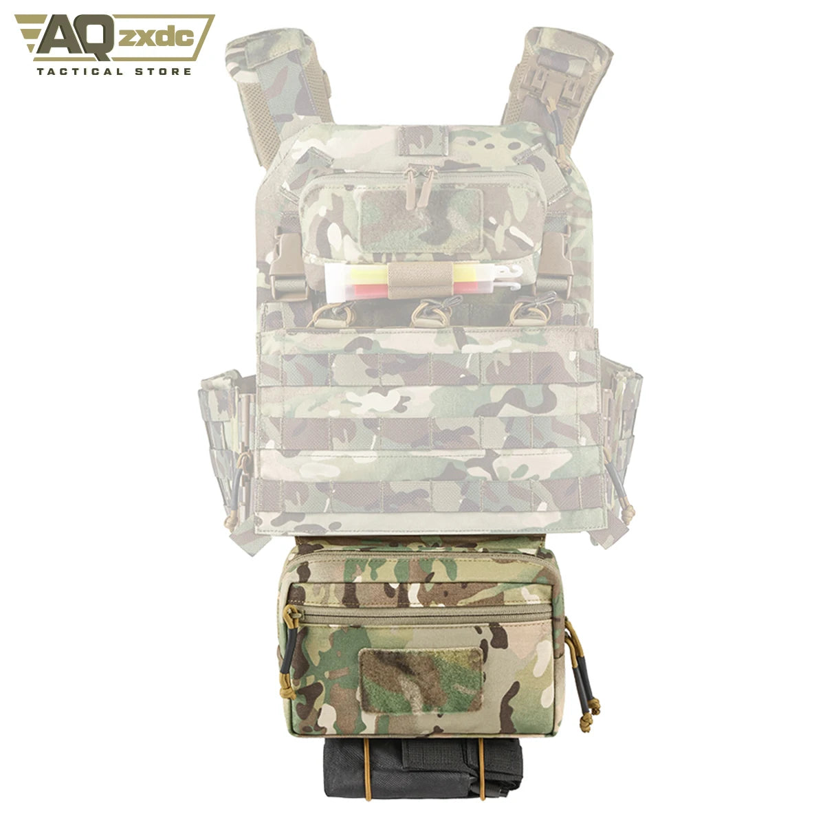 AQzxdc Tactical Magazine Pouch Radio Pouch MAG Flap Insert Cover for MK2 MK3 MK4 Tactical Chest Rig Vest Molle Accessory Bag