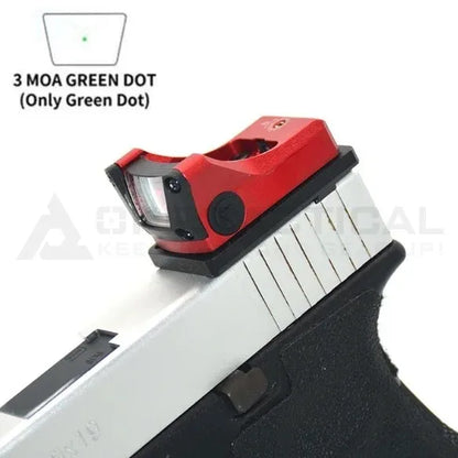 Tactial M1 Green/Red Dot Sight 3MOA with Full Original Markings Airsoft Optics with 20mm Rail and Universal Glock Mount Plate
