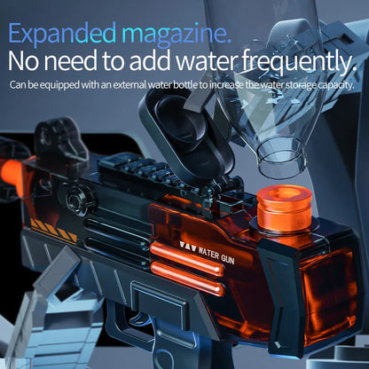 UZI P90 Electric Water Gun Pistol Summer Outdoor Pool Water Gun Continuous Firing Water Fights for Adults Kids