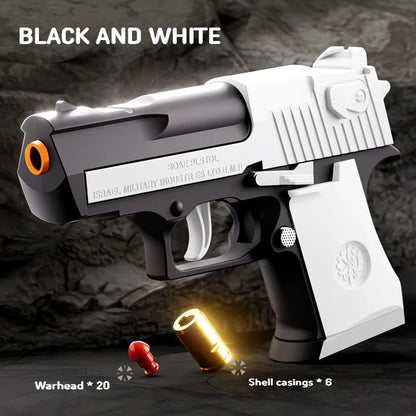 Mini Desert Eagle Toy Gun Continuous Shell Ejecting Education Gun Soft Bullet Launcher BlowBack Airsoft Small Pistol