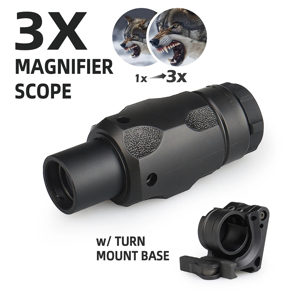 PPT Scope 3X Rifle Scope Airsoft Riflescope Shockproof and Waterproof Optics Sights Shooting Rifle Sighs gs1-0411