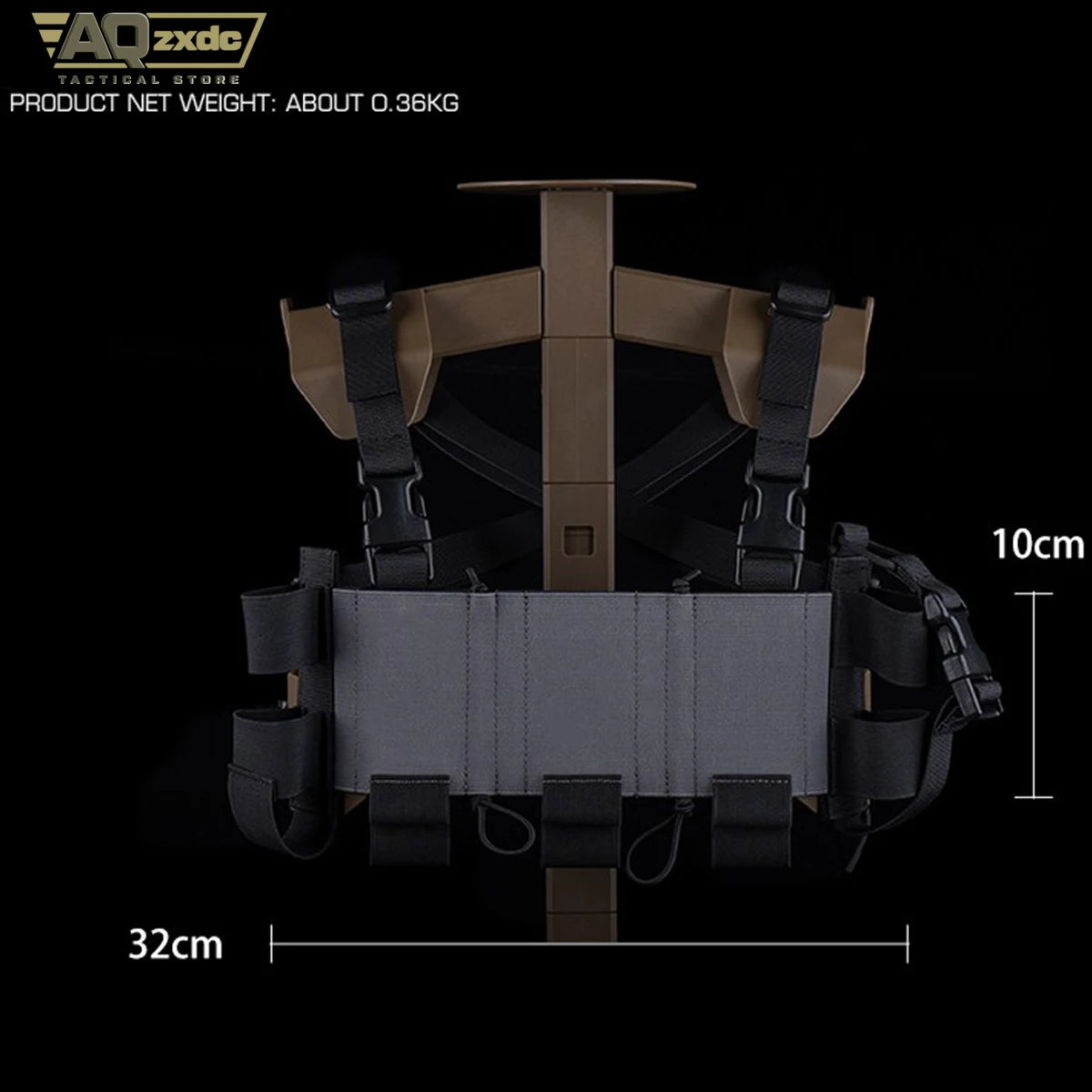 Outdoor Multifunctional Chest Strap Triple Mag Bag & Quick Release Radio Bag & Water Bottle Bag for Police on Auty Airsoft Game