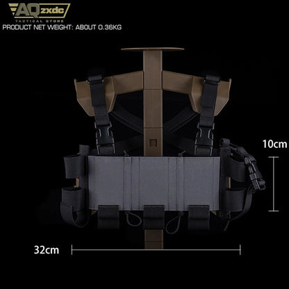 Outdoor Multifunctional Chest Strap Triple Mag Bag & Quick Release Radio Bag & Water Bottle Bag for Police on Auty Airsoft Game