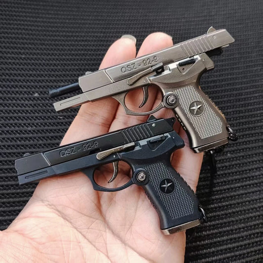 Mini QSZ92 Gun Models 1: 3  Alloy Metal Toys Detachable Toy Gun Desktop Ornament Pendant Fake Gun Holiday Gift for Adult