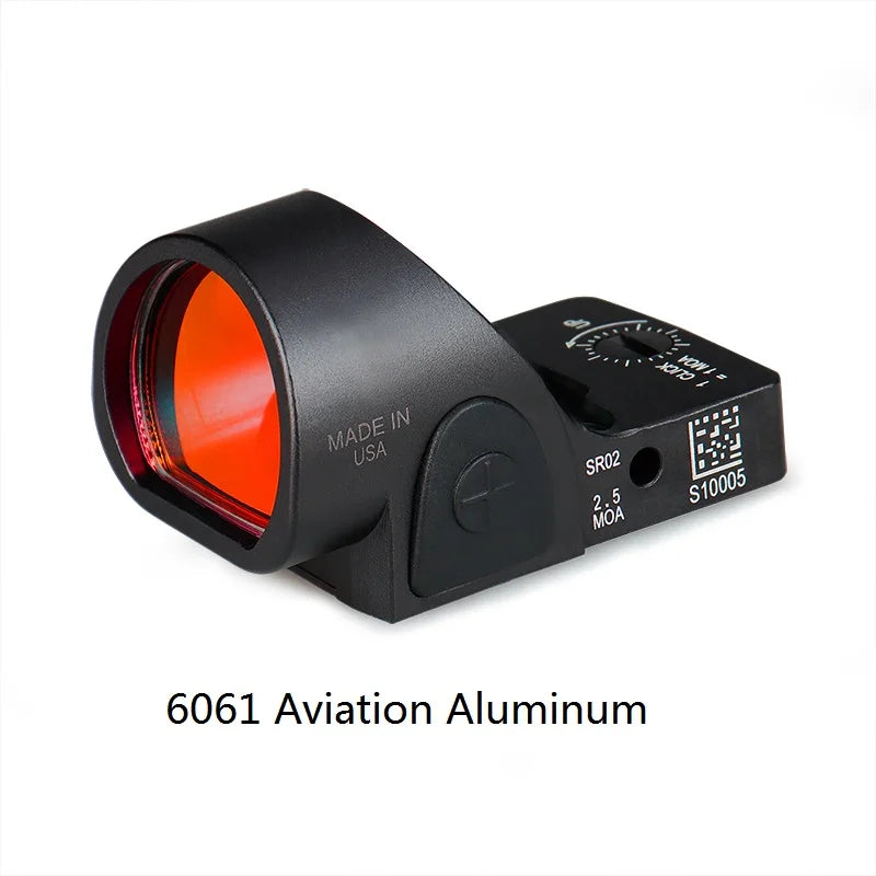 Mini 1X Red Dot Scope Sight 2.5 moa Sight Airsoft Hunting Reflex Sight with Universal Glock Mount Collimator Glock gs2-0130