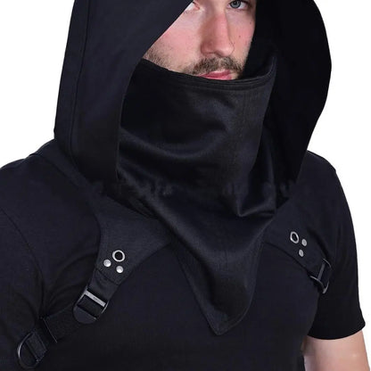 AQzxdc Ghost Hooded Mask Kit - Operador MW2 Airsoft COD 19 -Assassin Shooter Hoodd Hood for Cosplay War Zone Tactical Full Mask
